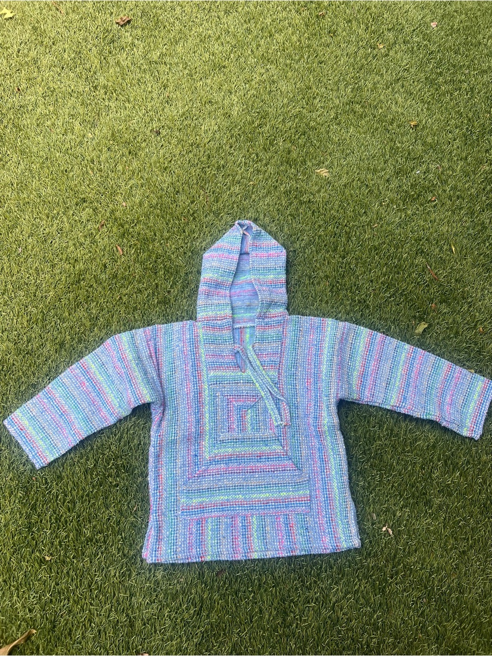 Kids Multi-Color Hooded Pullover Shirt